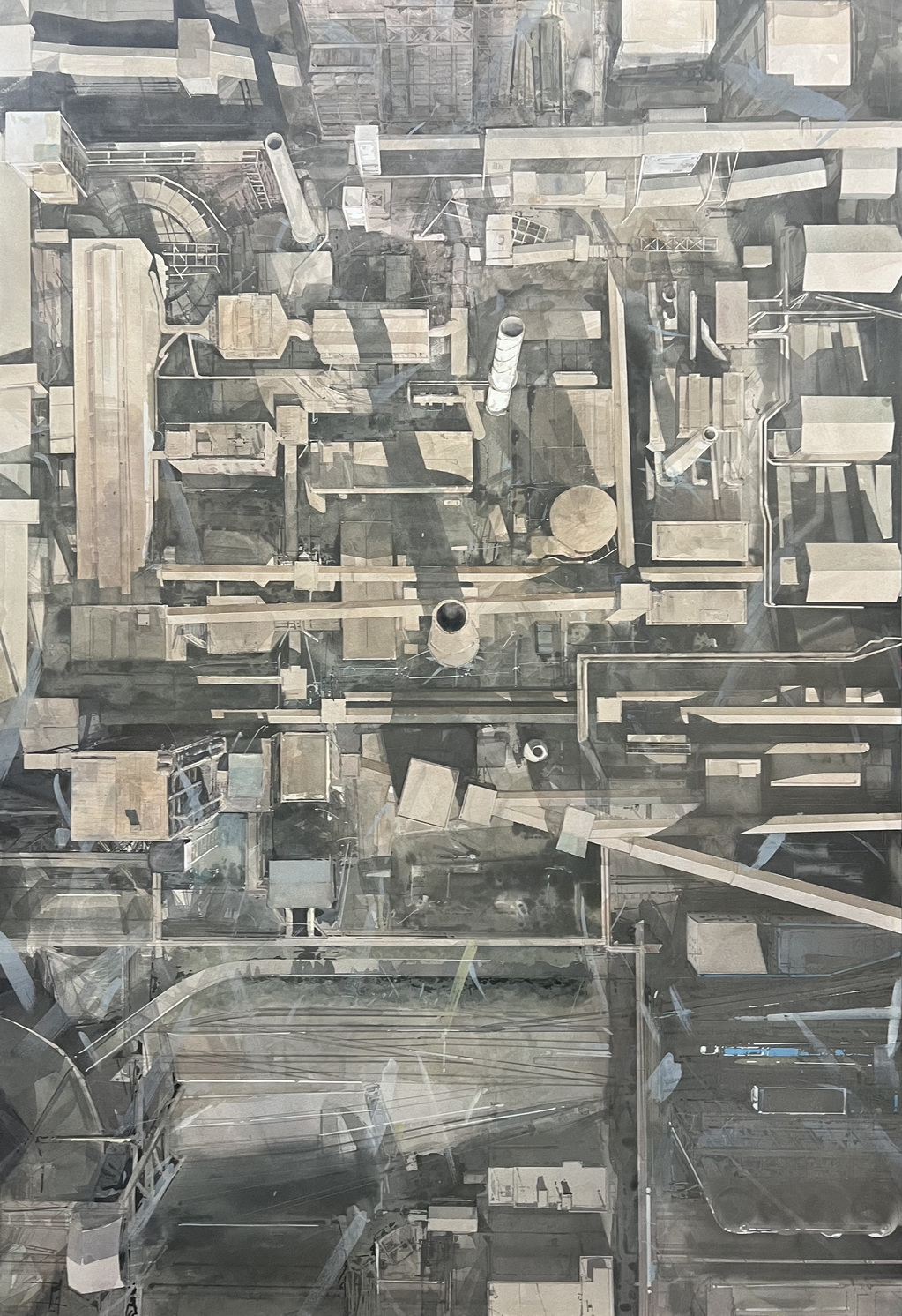 15.《大江大河4》，178cmx122cm，紙本水彩，2023