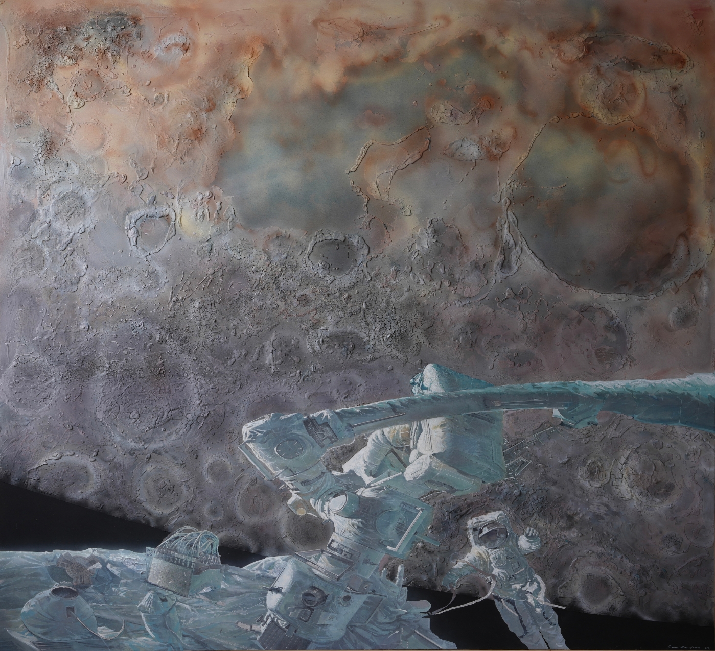 17.《夢舟 》綜合材料 200cmx220cm 2024