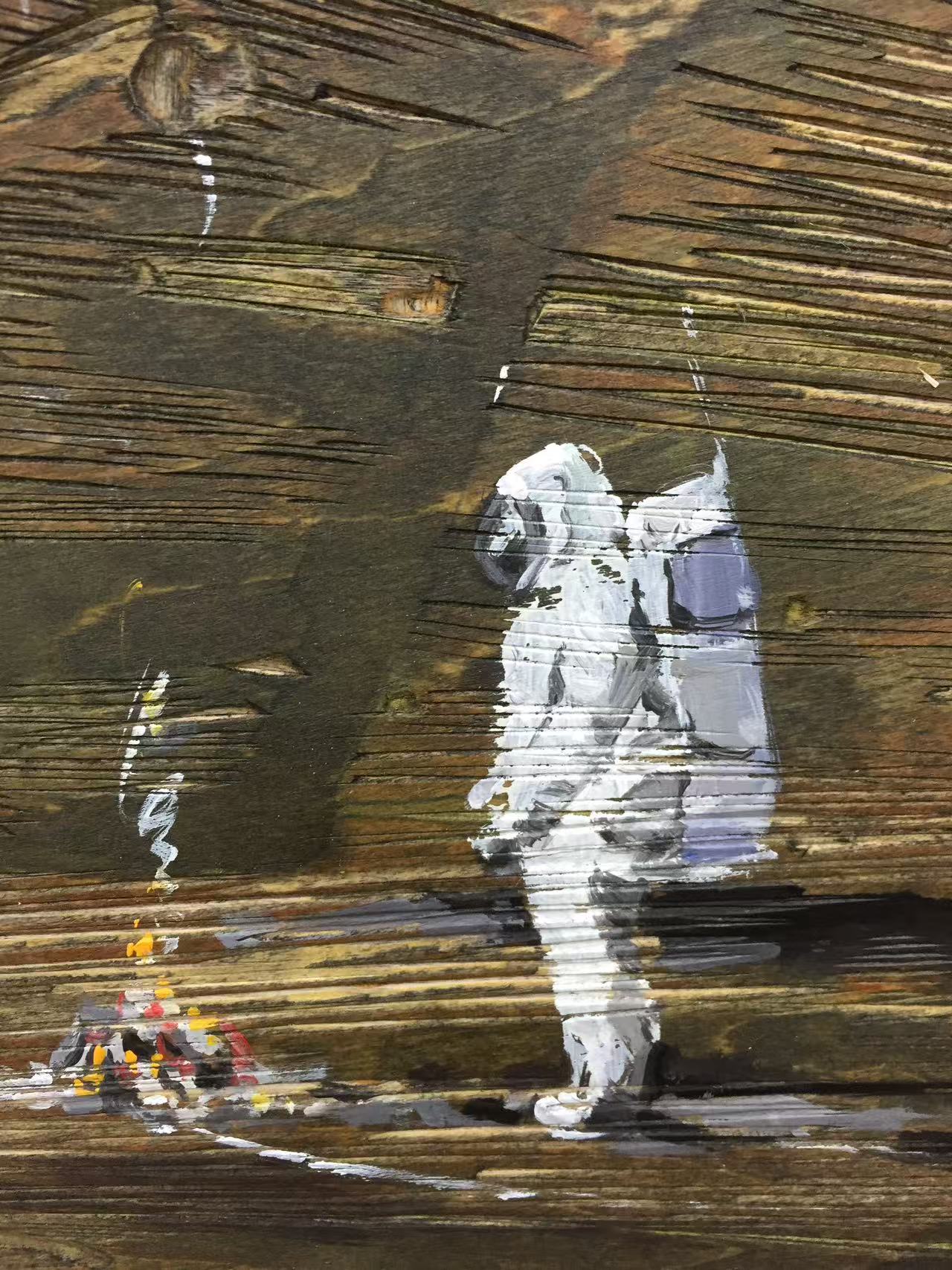 40.局部2《無人之境》45cm×120cm 2017 綜合材料