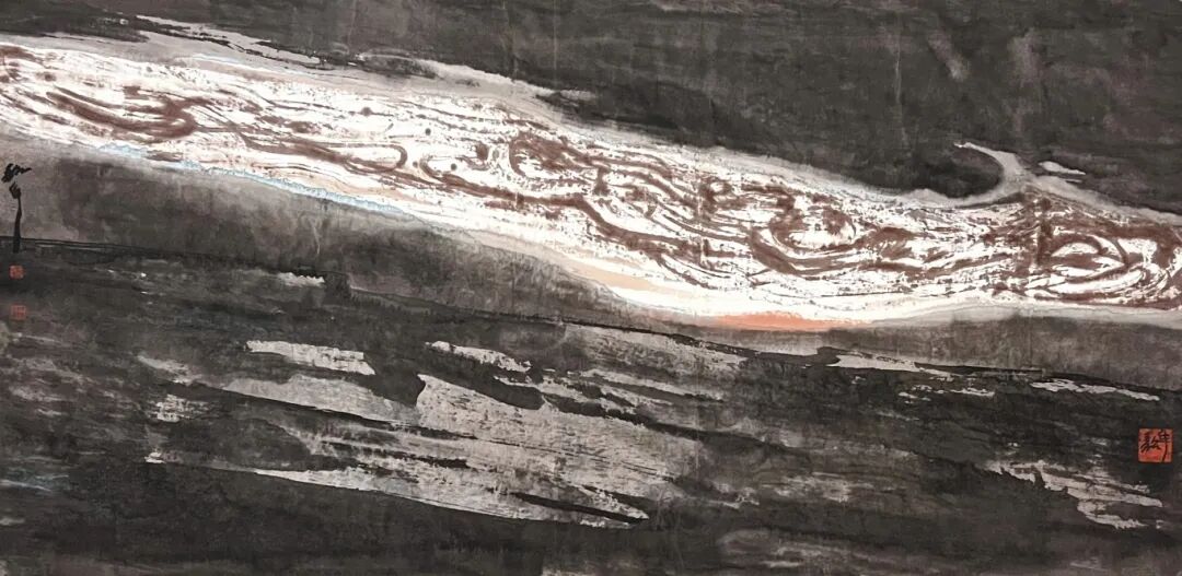 1 中國畫《不盡長江萬古流》周韶華 .jpg