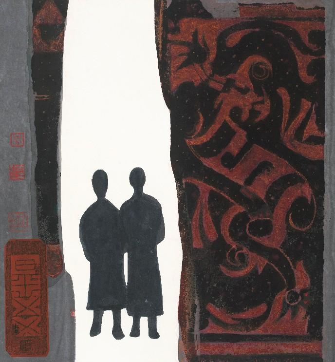 周韶華《生命之門》96cmx89cm