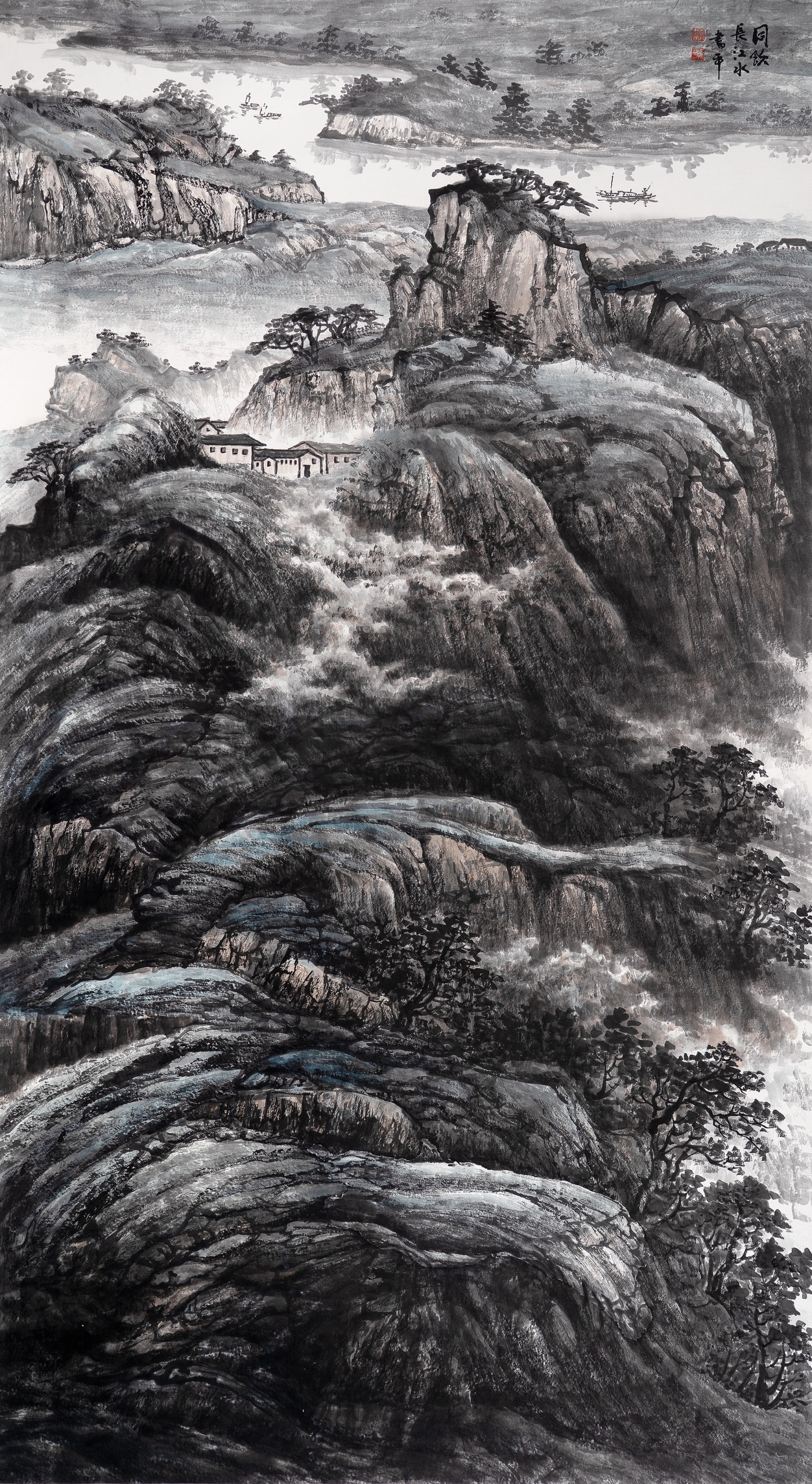 劉書平《同飲長(zhǎng)江水》180cmx96cm