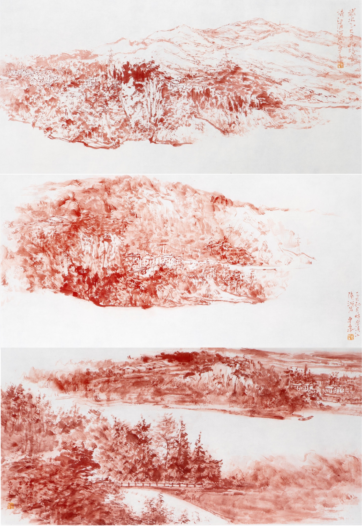 葉立平《長(zhǎng)江寫生》100cmx48cm