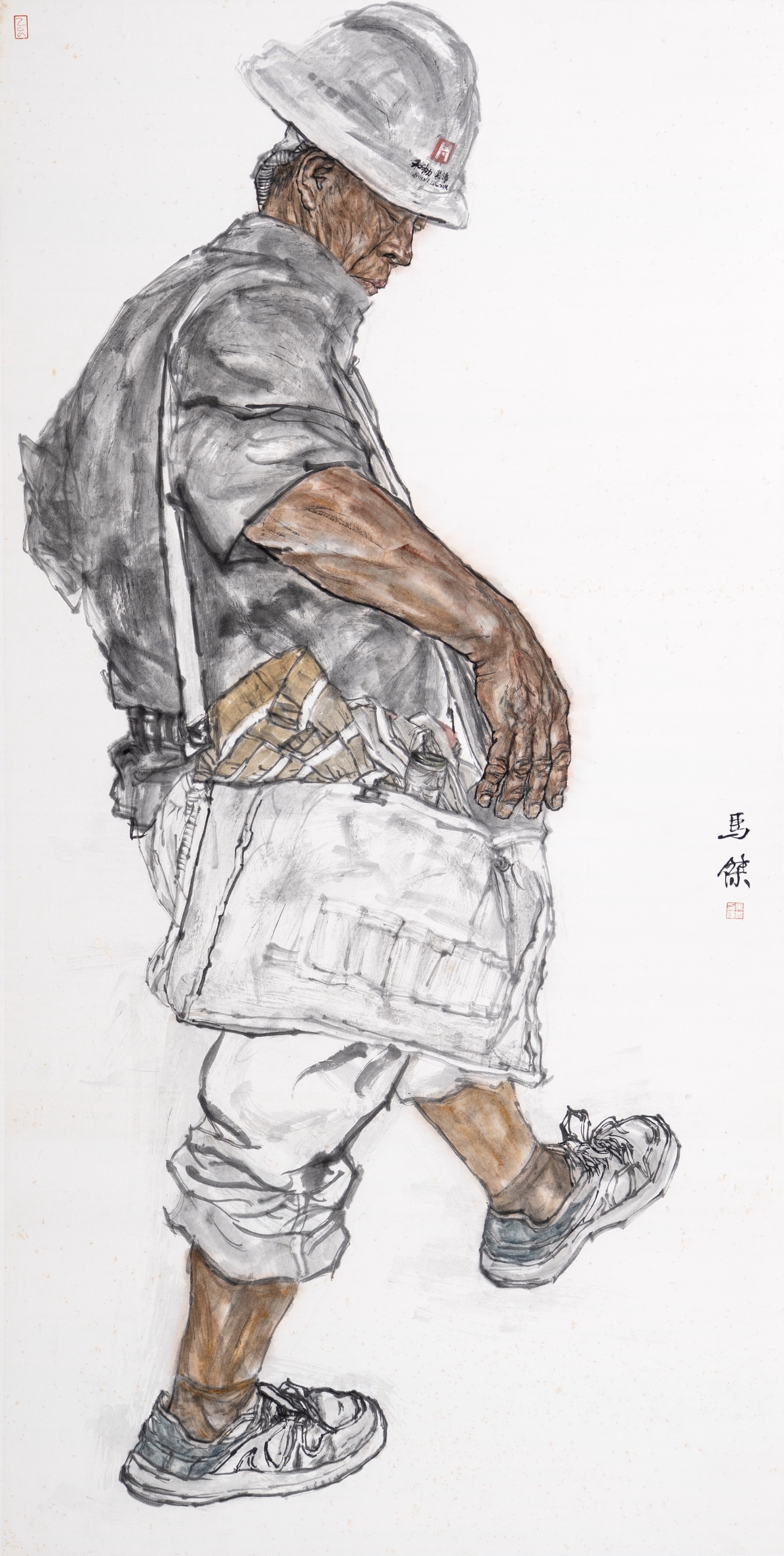 馬杰《寫意人物》138cmx68cm
