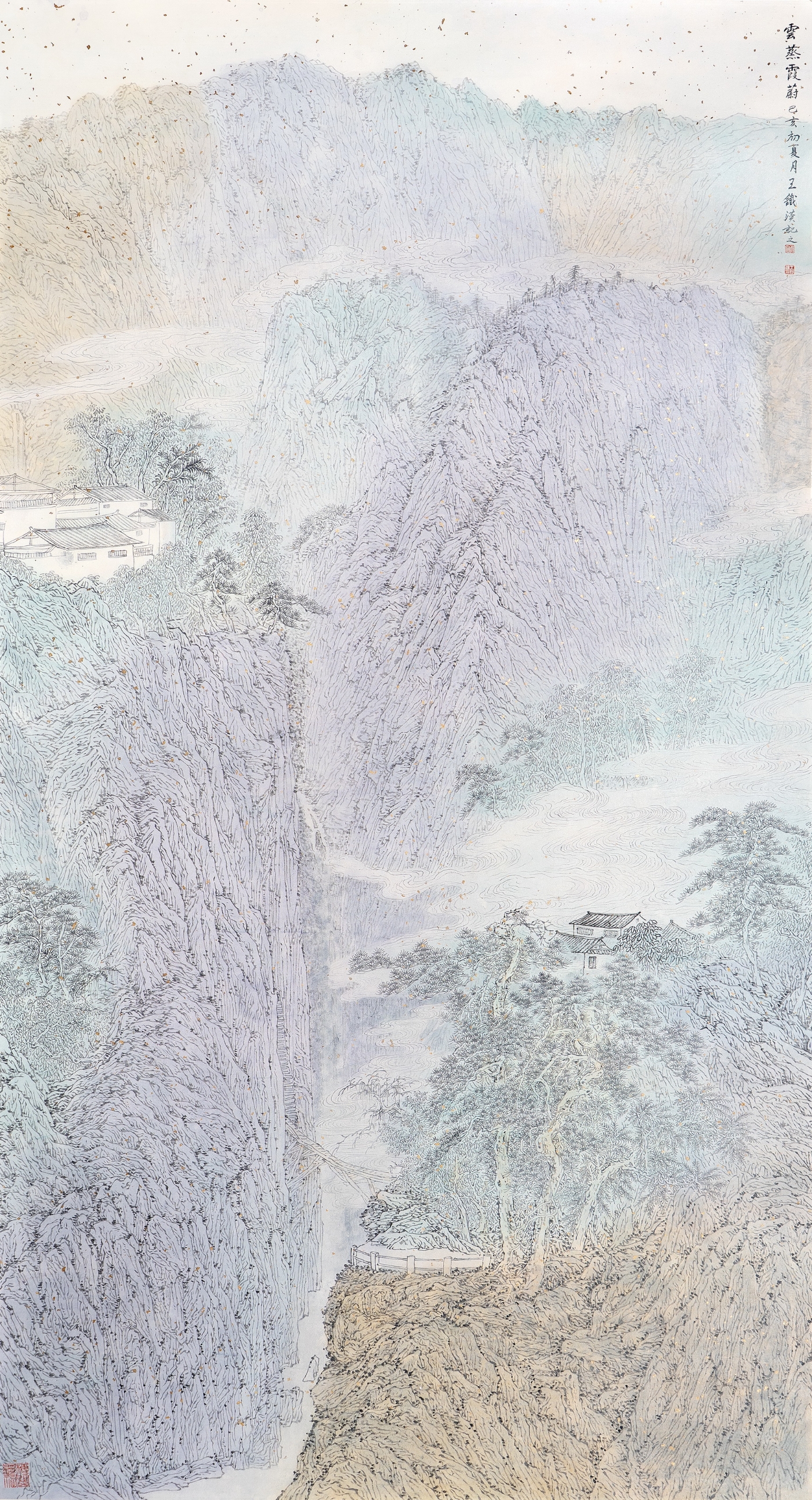 王鐵漢《云蒸霞蔚》180cmx96cm