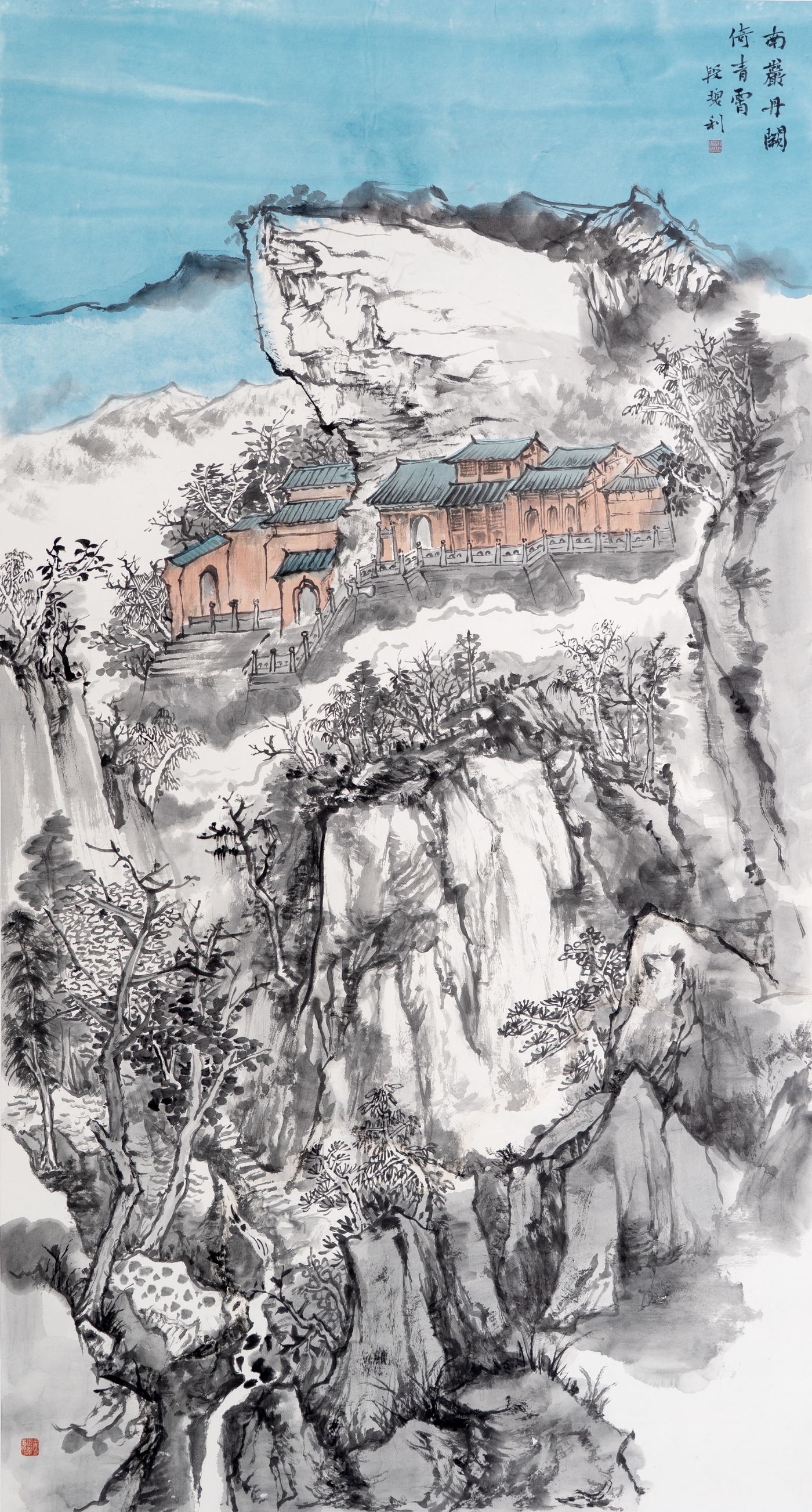 段碧利《南巖丹闕倚青霄》180cmx96cm