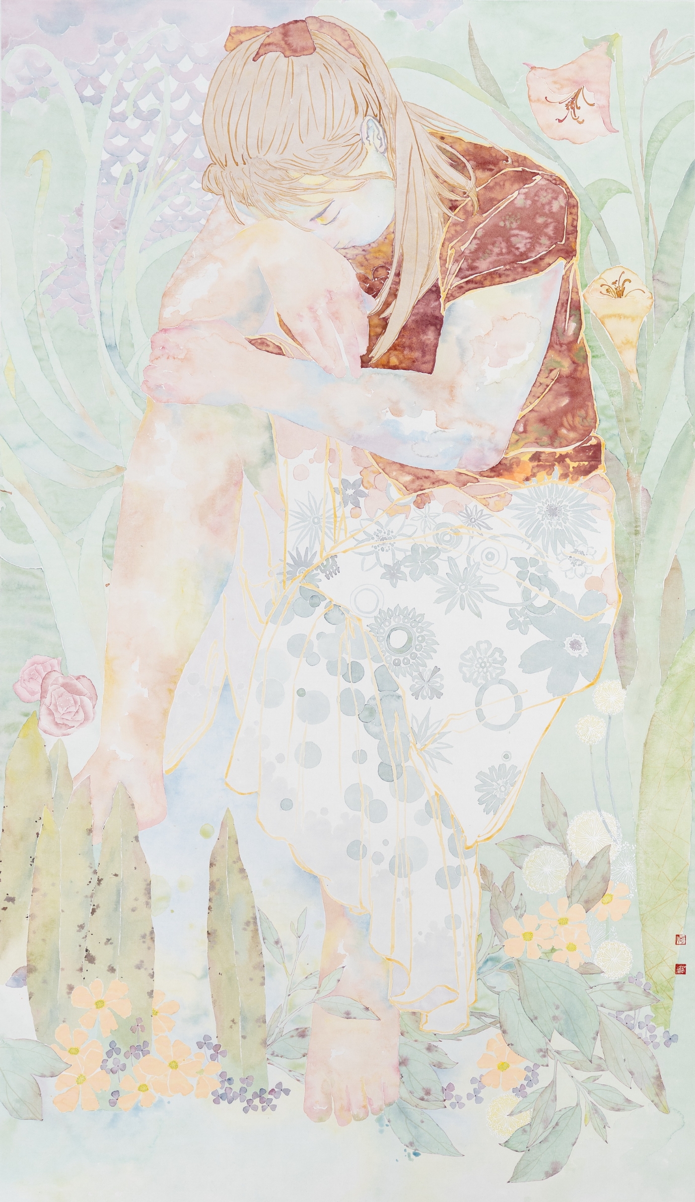 何若鄰《遐思》180cmx96cm