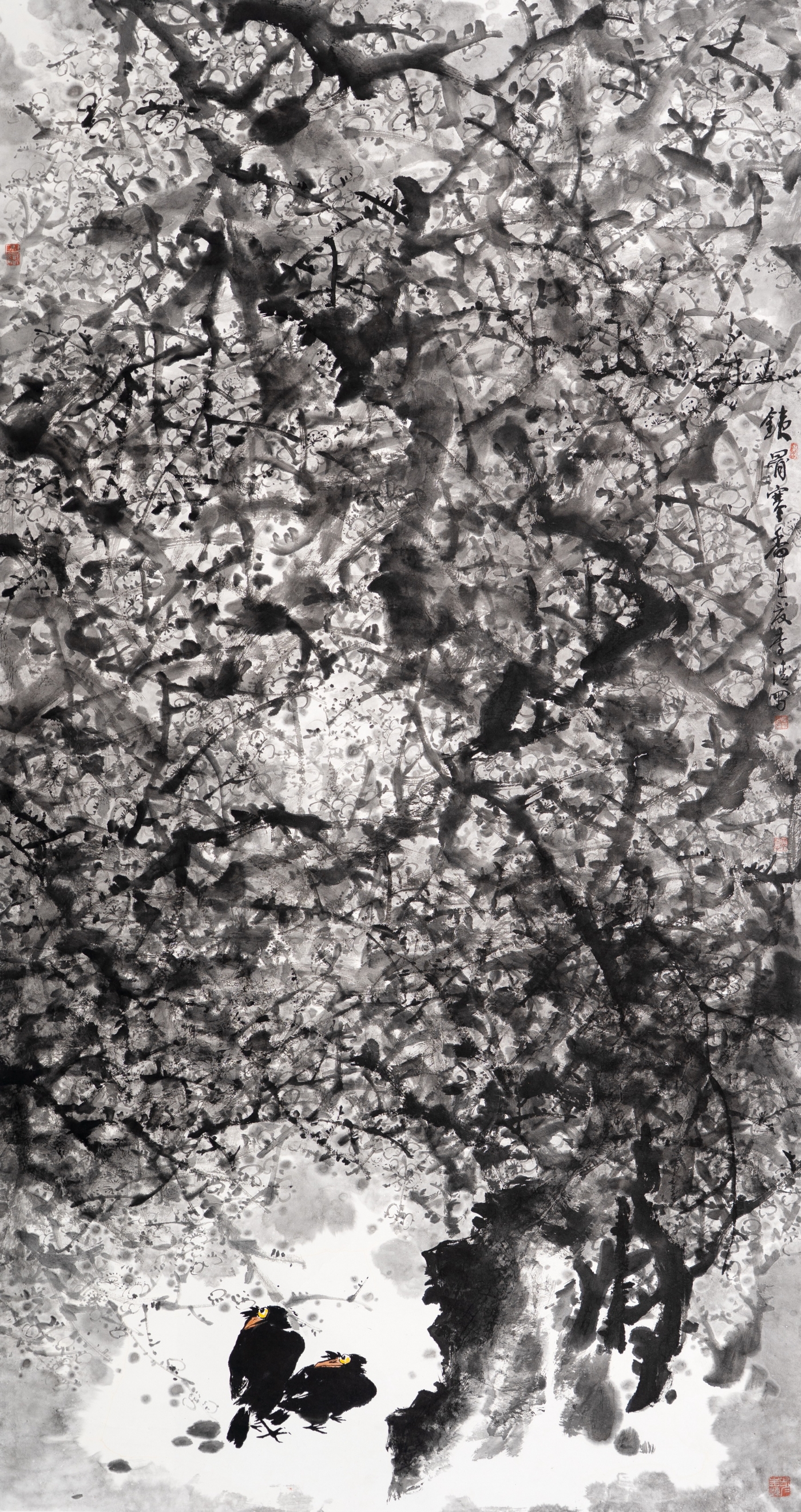 李清《鐵骨寒香》180cmx96cm