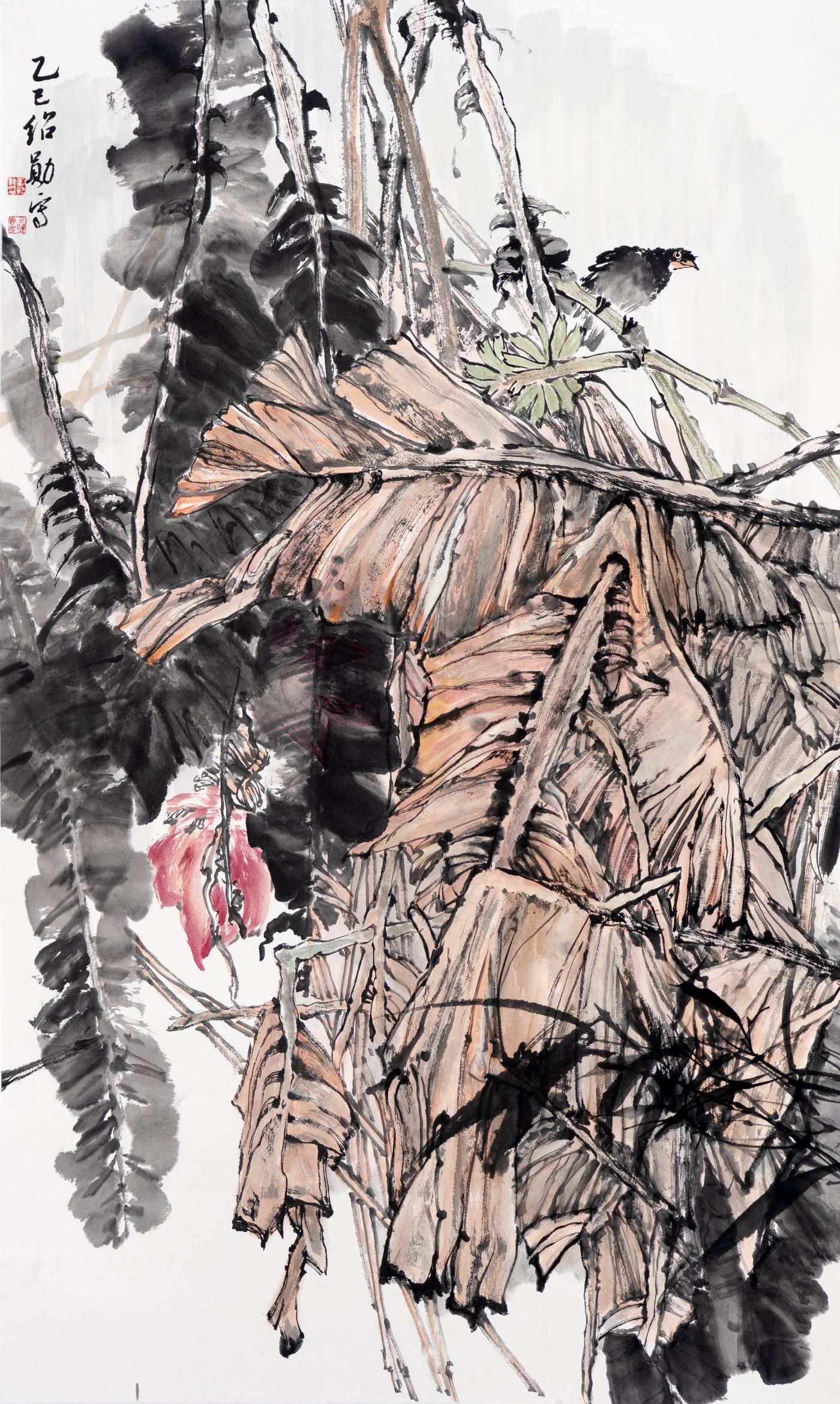 劉紹勛《江岸秋色》180cmx96cm