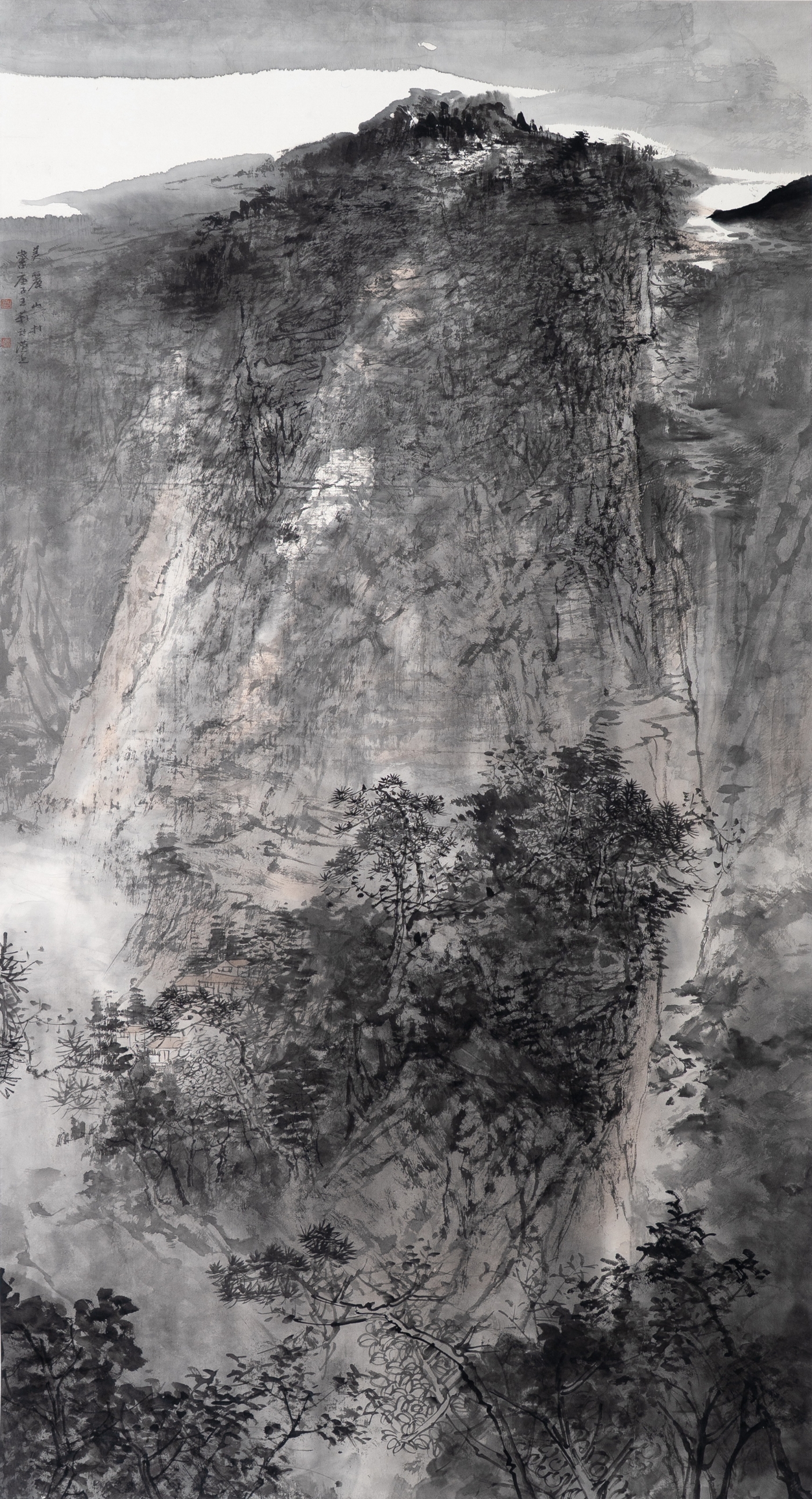 王莉《美麗山村》180cmx96cm