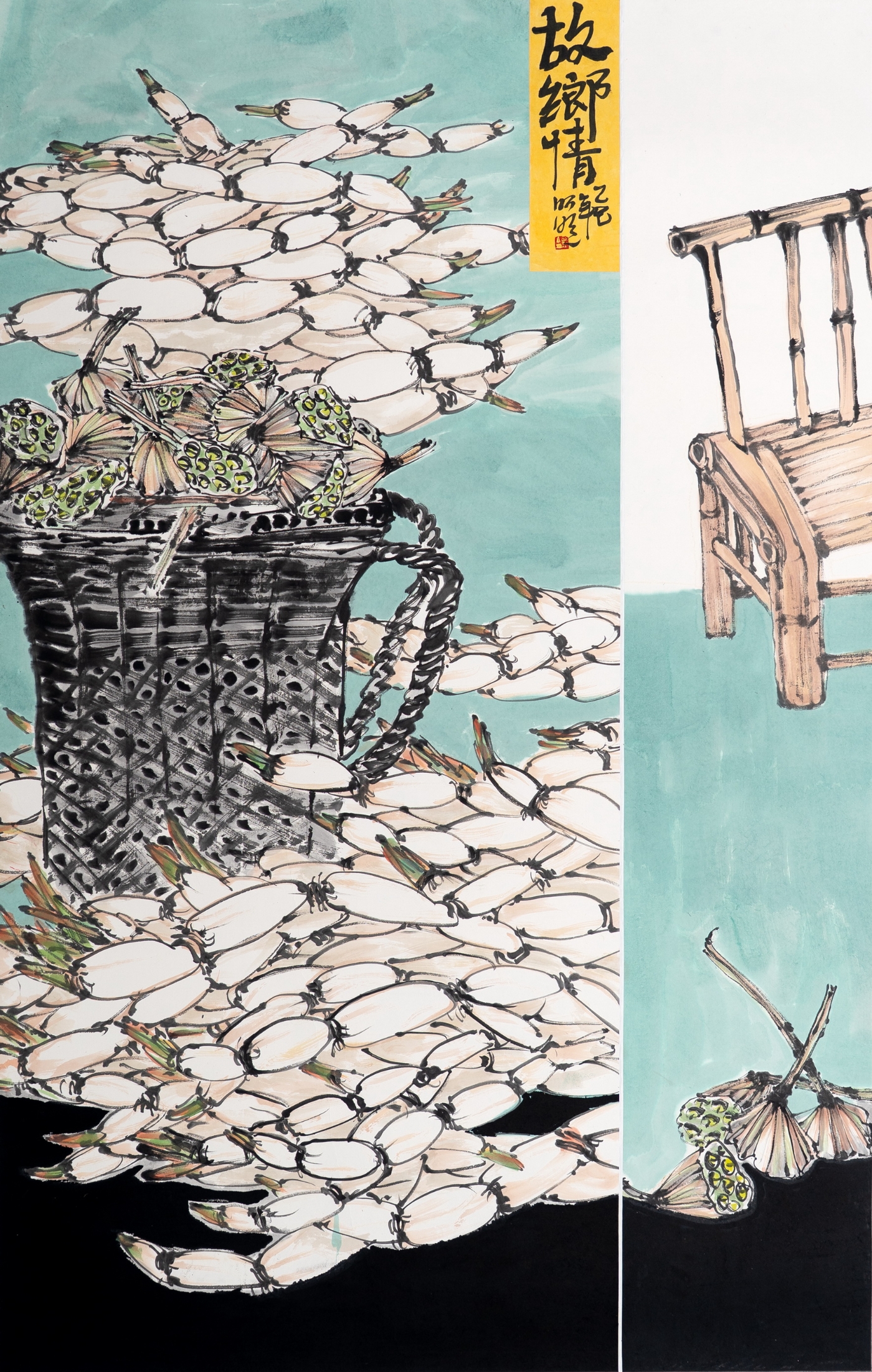 熊昕明《故鄉(xiāng)情》170cmx98cm