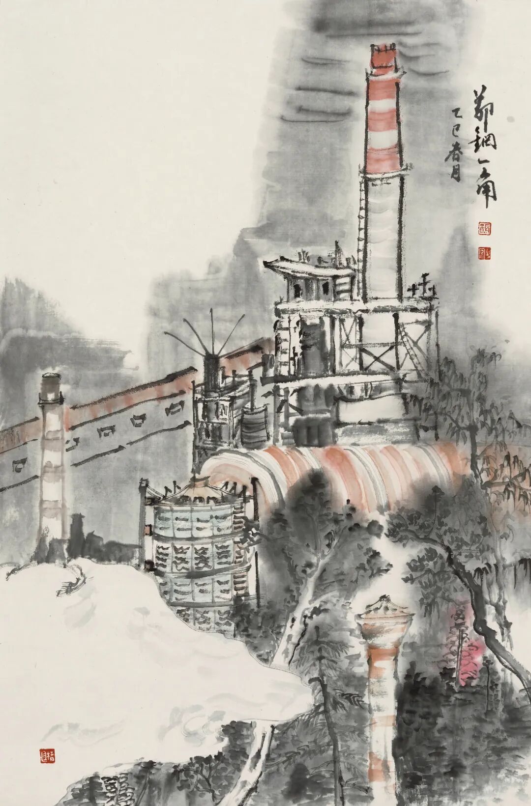 鄂鋼一角      46cm×70cm      2025年.JPG