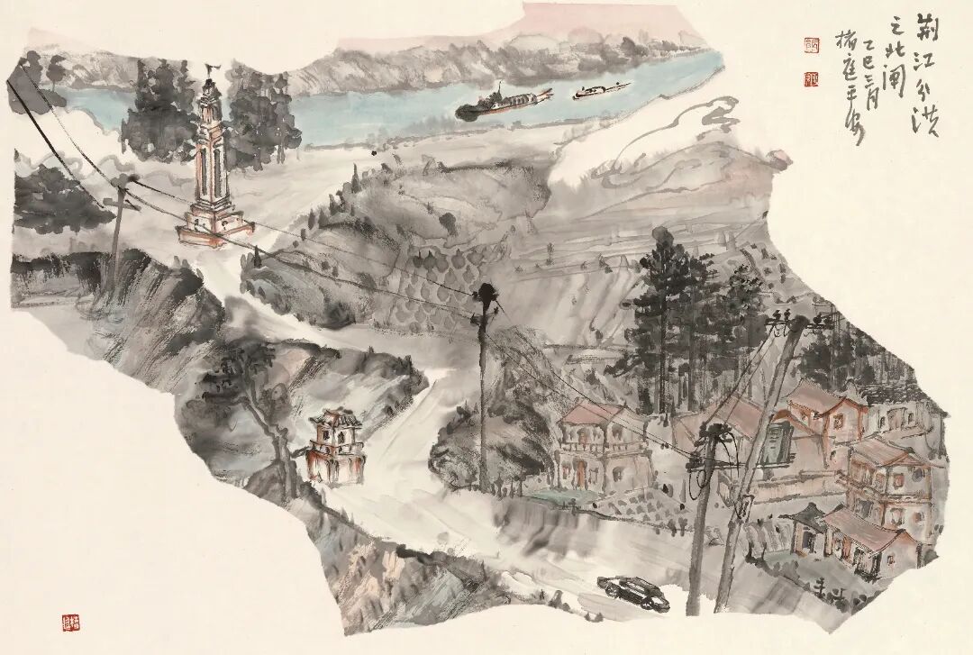 荊江分洪之北閘      46cm×68cm      2025年.JPG