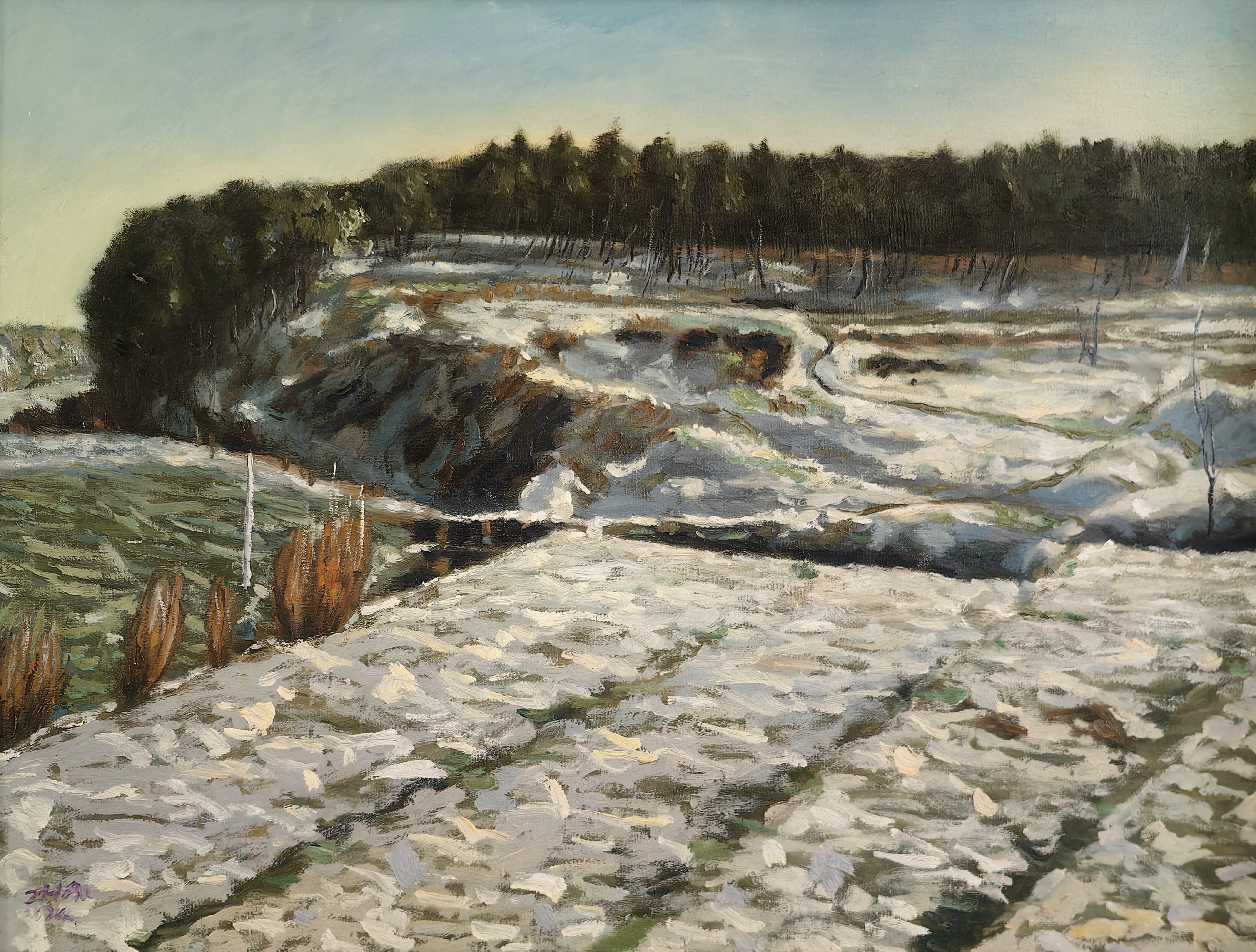 013趙偉+油畫《陽春白雪》60X80