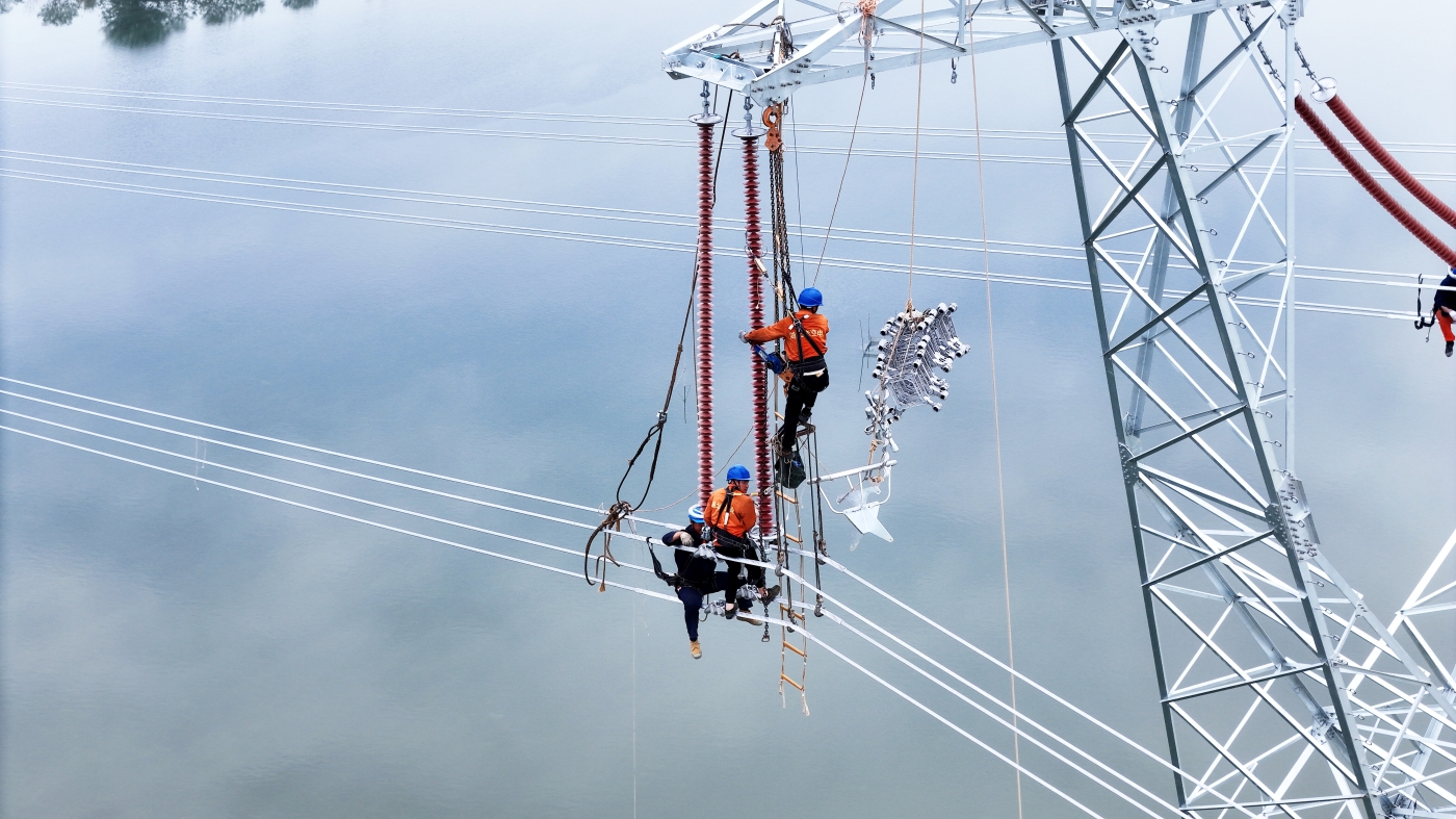 郭暉《湖畔架電網(wǎng)》